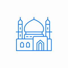 mosque islamic icon sign vector