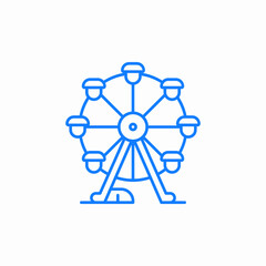 wheel carnival icon sign vector