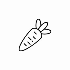 carrot vegetable icon sign vector