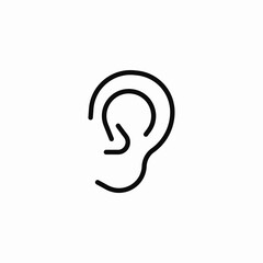 ear hear listen icon sign vector