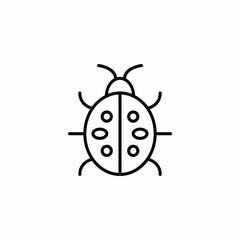ladybug bug icon sign vector