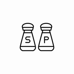 Fototapeta premium salt pepper icon sign vector