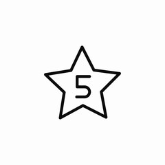Fototapeta premium star five score icon sign vector