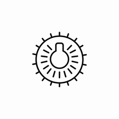 sun circle ampoule icon sign vector