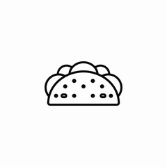 taco food icon sign vector