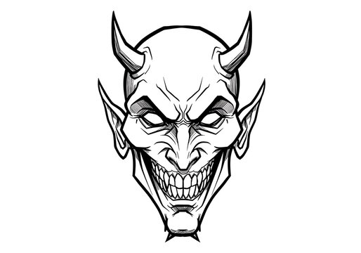 Simple Devil Drawings In Pencil