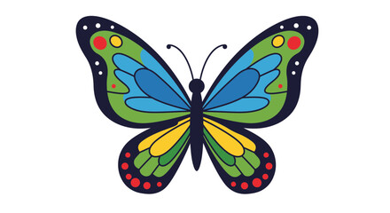 Colorful butterfly with a creative design perfect for children's illustrations