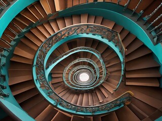 Fototapeta premium spiral staircase illustration background