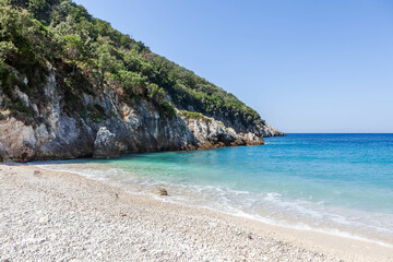 Fototapeta premium Bristani bay in Karaburun Sazan National Marine Park, Albania.