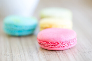 French colorful macarons