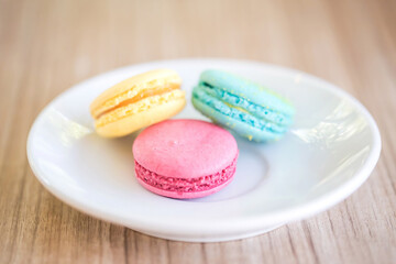 French colorful macarons