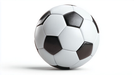 Naklejka premium Classic football resting on a clean white backdrop