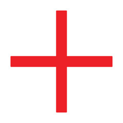 Fototapeta premium red cross on white background