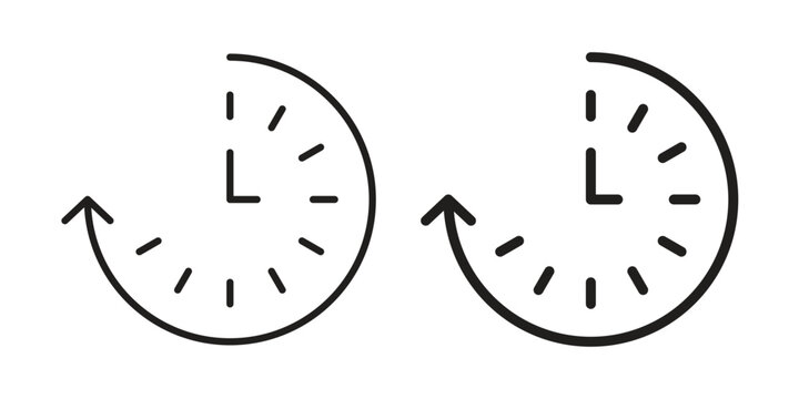 Uptime and downtime icon vector modern flat and stroke designs