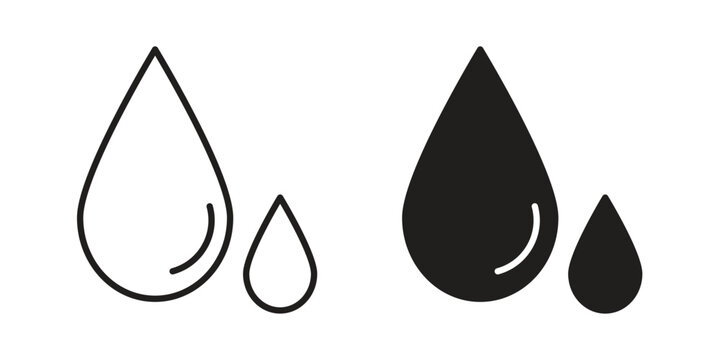 Tear drop icon vector modern flat and stroke designs