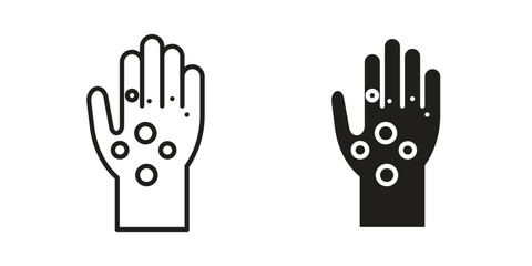 Fototapeta premium Rash hand icon vector modern flat and stroke designs