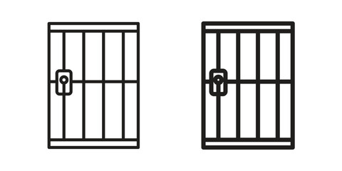 Prison icon vector modern flat and stroke designs