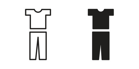 Pijama icon vector modern flat and stroke designs