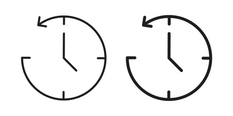 Past icon vector modern flat and stroke designs