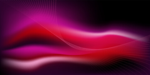 Shiny straight lines on dark background, techno digital modern template. Vector background