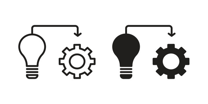 Implementation icon vector modern flat and stroke designs