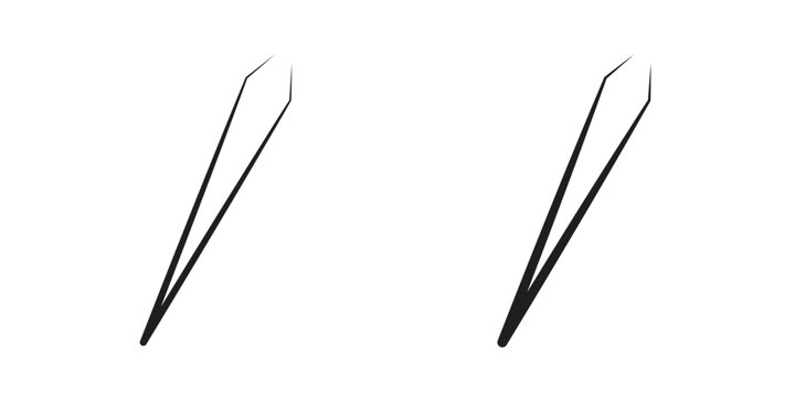 Eyebrow tweezers icon vector modern flat and stroke designs