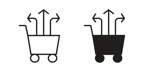 Cross sell icon vector modern flat and stroke designs