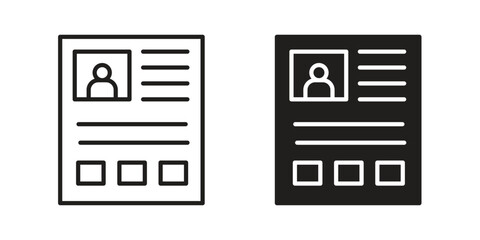Criminal record icon vector modern flat and stroke designs