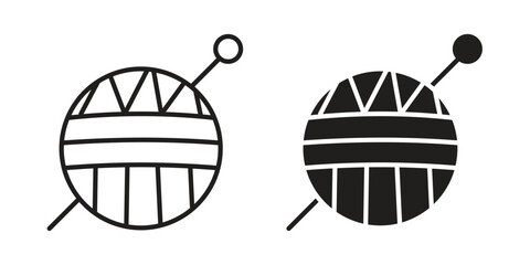 Crochet icon vector modern flat and stroke designs