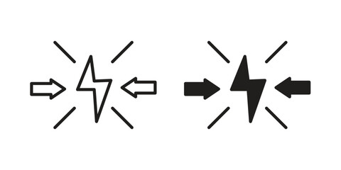 Conflict icon vector modern flat and stroke designs