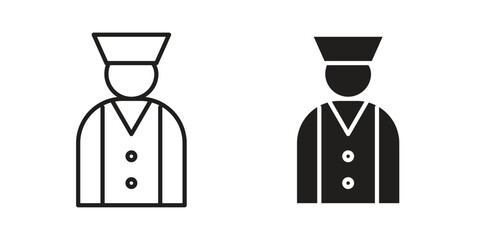 Concierge icon vector modern flat and stroke designs