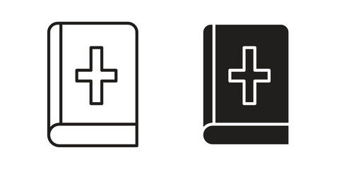 Obraz premium Bible icon vector modern flat and stroke designs