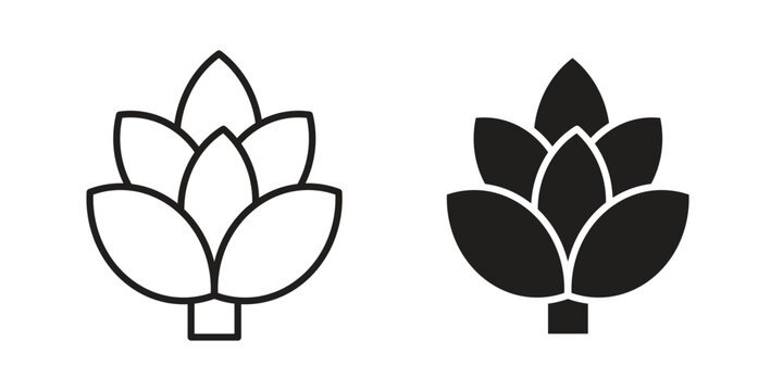 Artichoke icon vector modern flat and stroke designs