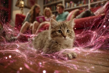 Digital name generator: a kitten's playful interaction with family. Feline name ideas. The ultimate list of cat names: from classic to contemporary favorites. Pet naming tips. Creative names.