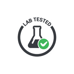 Laboratory tested label design vector, passed laboratory research.