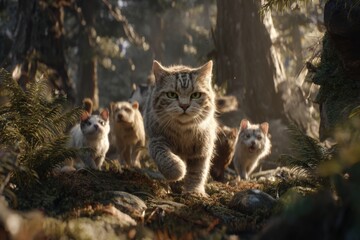 Tech-enhanced exploration: american bobtail and pet companions. Pet and tech. American bobtail cats: the perfect fusion of feral appearance and pet. Cat breed info. Feline agility.