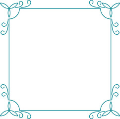 고전 나뭇잎 테두리