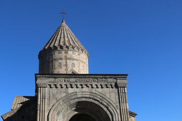 detail of the harichavank monastery in armenia with dome and portico