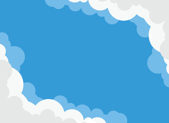 blue background with cloud for banner and advertising