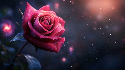 Rose in mystical twilight