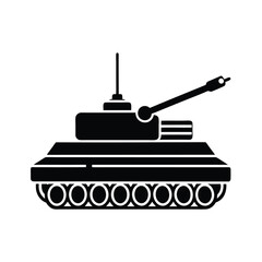 Fototapeta premium tank heater silhouette vector illustration