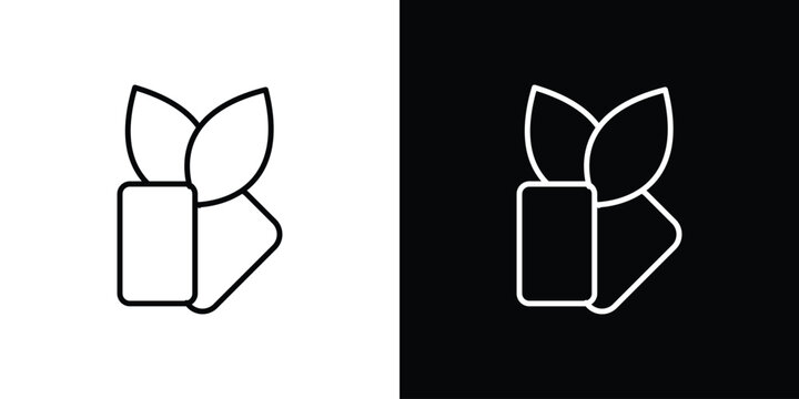 Mint gum icon in trendy stroke liner style. Set of Website icon vector.