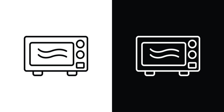 Microwave icon in trendy stroke liner style. Set of Website icon vector.