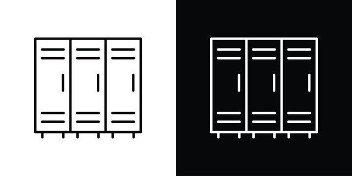 Lockers icon in trendy stroke liner style. Set of Website icon vector.