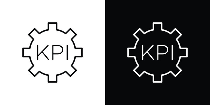 KPI icon in trendy stroke liner style. Set of Website icon vector.