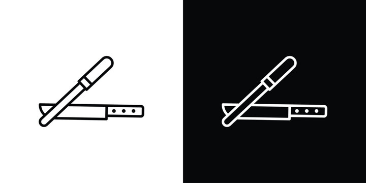 Knife sharpener icon in trendy stroke liner style. Set of Website icon vector.