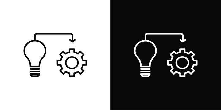 Implementation icon in trendy stroke liner style. Set of Website icon vector.