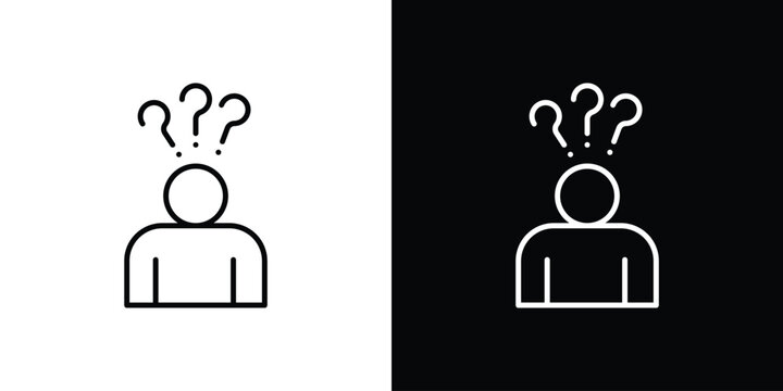 Curious human icon in trendy stroke liner style. Set of Website icon vector.