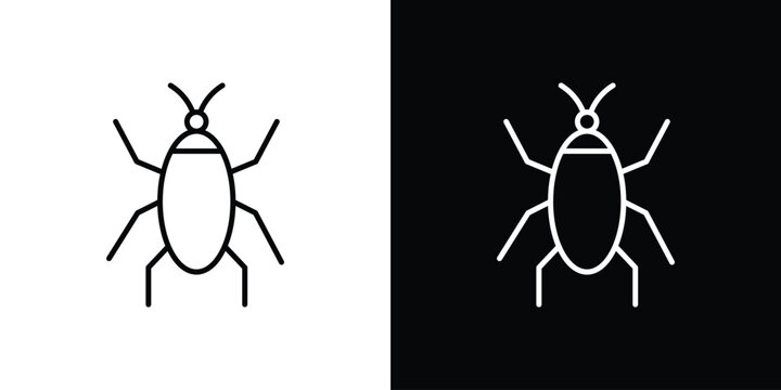 Cockroach icon in trendy stroke liner style. Set of Website icon vector.