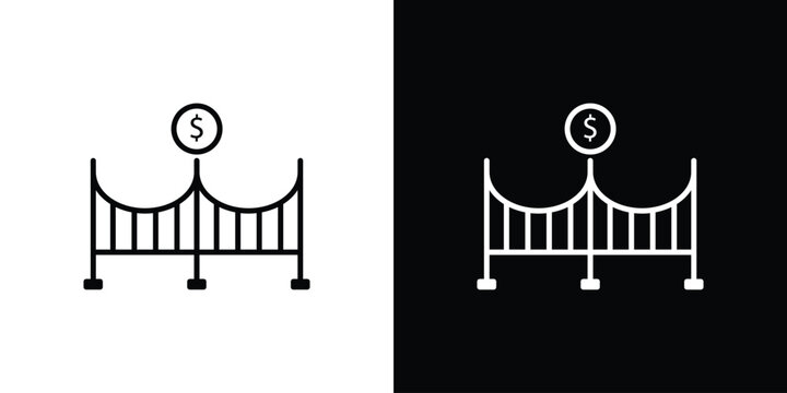 Bridging loan icon in trendy stroke liner style. Set of Website icon vector.